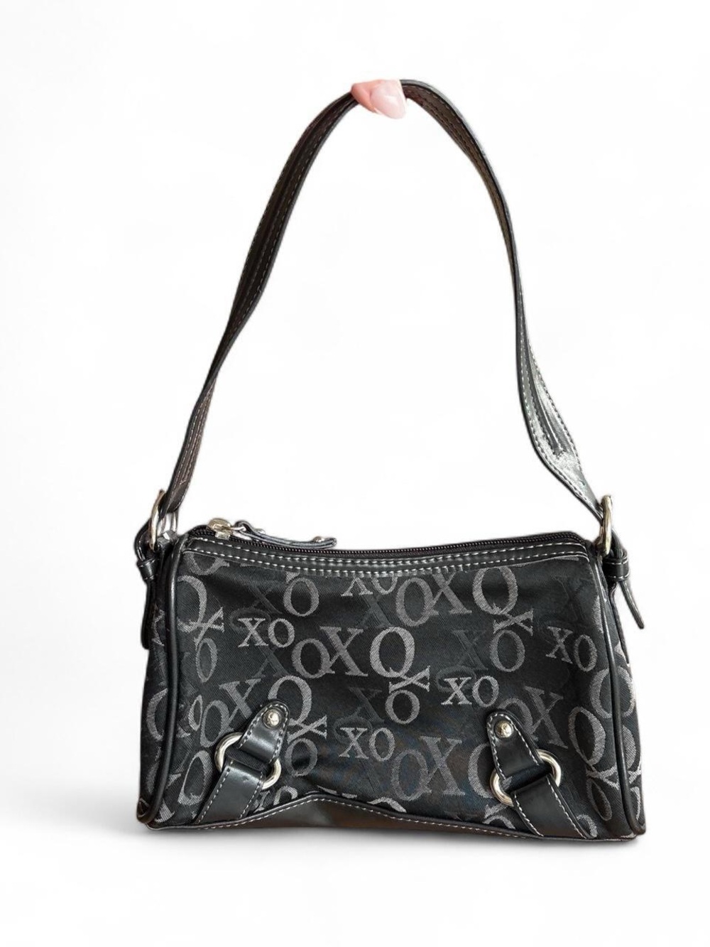 Vintage Y2K XOXO Black Monogram Shoulder Bag Purse